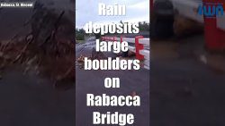 Rain deposit boulder
