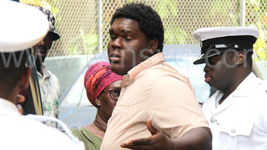 The defendant, Sibran Allen outside the Serious Offences Court on Monday, Nov. 11, 2024.