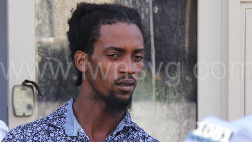 The defendant, Adonis Francis leaves the Kingstown Magistrate's Court for prison on Dec. 13, 2024.