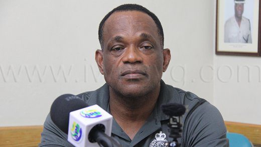 Head of the Criminal Investigation Department, detective Superintendent of Police Clauston Francis, speaking at the police press conference in Kingstown on Monday, Dec. 16, 2024.