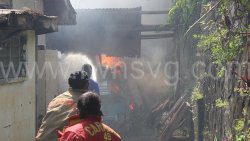 Firefighters respond to the blaze in Montrose on Saturday, Dec. 21, 2024.
