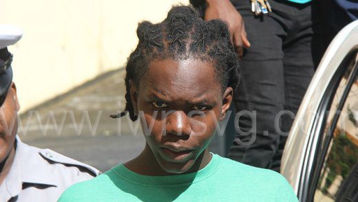 The accused, Vashon Thomas outside the Serious Offences Court in Kingstown, on Dec. 20, 2024.