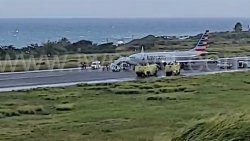 A screenshot from a Travis Harry Facebook Live broadcast of the aftermath of the incident at Argyle International Airport on Monday, Jan. 20, 2025.