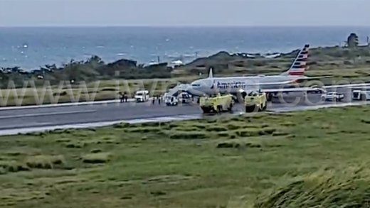 A screenshot from a Travis Harry Facebook Live broadcast of the aftermath of the incident at Argyle International Airport on Monday, Jan. 20, 2025.