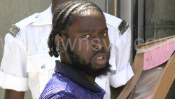 The accused, Leon Jacobs outside the Kingstown Magistrate's Court on Monday, Jan. 20, 2025.