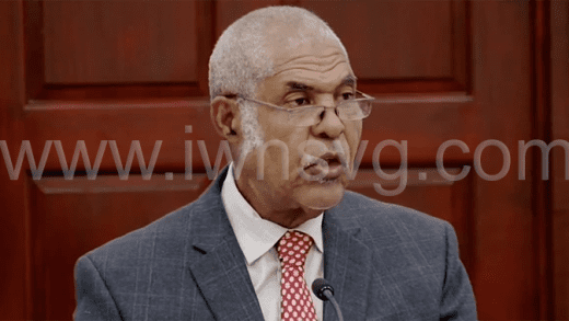 Parliamentary Representative for North Windward, Deputy Prime Minister Montgomery Daniel speaking in Parliament on Tuesday, Jan. 14, 2025.
