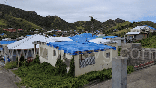 Houses awaiting repair in Union Island on Dec. 30, 2024.