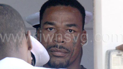 The defendant, Carlos Penniston aka Tune, leaves the Kingstown Magistrate's Court on Monday, Feb. 10, 2025.
