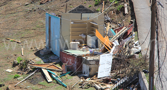 A house in the Southern Grenadines that was damaged during the passage of Hurricane Beryl on July 1, 2024.