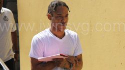 The accused, Omari Sargeant leaves the Calliaqua Magistrate's Court, sitting in Kingstown on Friday, Feb. 7, 2025.