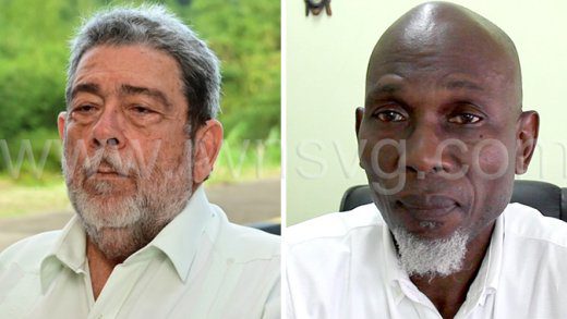 Opposition Leader Ralph Gonsalves, left, and former speaker of the House of Assembly, lawyer and social commentator, Jomo Thomas.