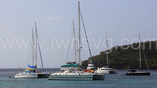 Yachts in Bequia on Feb. 4, 2025.