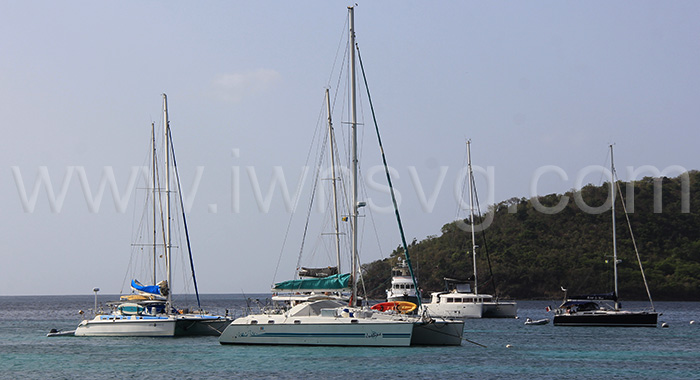 Yachts in Bequia on Feb. 4, 2025.