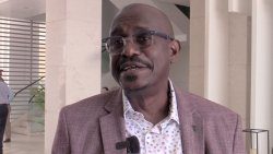 CEO of the CARICOM Private Sector Organization (CPSO), Patrick Antoine speaking in Bridgetown, Barbados, on Monday, Feb. 18, 2025.