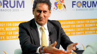 Director General of the International Renewable Energy Agency (IRENA), Francesco La Camera, speaking with CMC during the just concluded Sustainable Energy for All (SEforALL) Global Forum in Barbados. (CMC Photo)