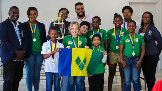 The St. Vincent and the Grenadines chess team.