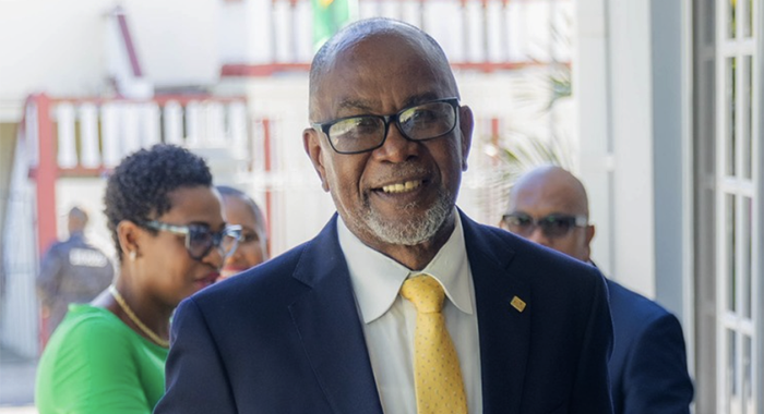 Central Kingstown MP, St. Clair Leacock arrives at Parliament on Jan. 14, 2025. (Photo: Facebook/NDPSVG)