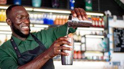 An internet photo of a bartender. 