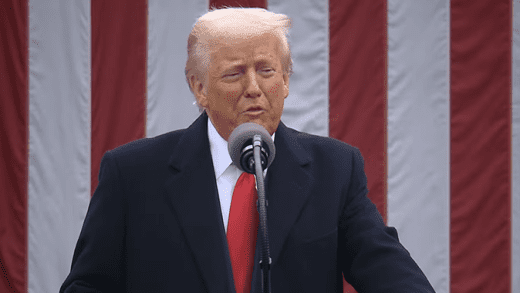 US President Donald Trump announces tariffs at the White House in Washington, DC on Wednesday, April 2, 2025.