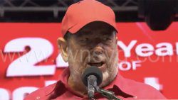 Prime Minister Ralph Gonsalves speaking a the Unity Labour Party’s celebration rally in Rabacca on Sunday, March 30, 2025.