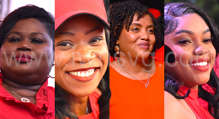 Unity Labour Party senators (from left) Keisal Peters, Ashelle Morgan, Benarva Browne and Shackell Bobb. (Photos: Facebook/Star Morning Scoop)