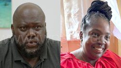 Union Island-based community leader, Abdon Whyte, left, and Chief Radiographer, Chevonne Stewart, the new frontrunner to become the ruling Unity Labour Party's candidate in the Southern Grenadines. 