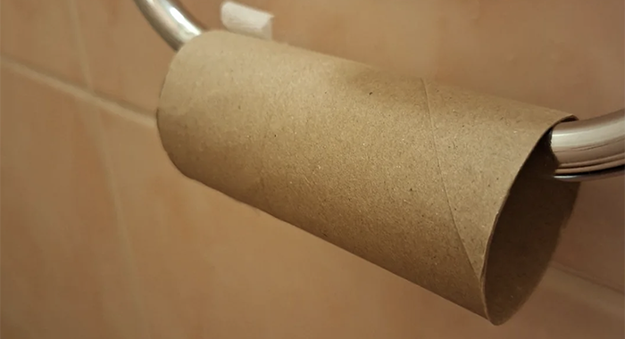 Empty toilet paper
