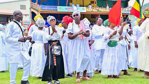 Spiritual Baptists at the worship service in Kingstown on Wednesday, May 21, 2025. (Photo: APISVG/Facebook)