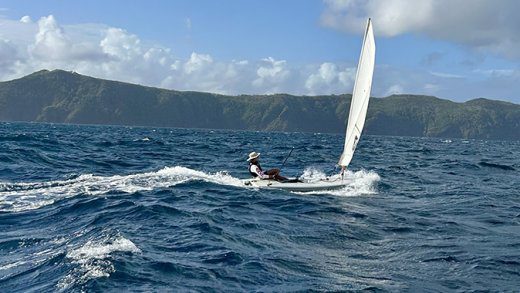 Kai Marks Dasent off Bequia on his way from Kingstown to Union Island on Saturday, May 24, 2025.