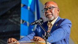Central Kingstown MP, St. Clair Leacock, a vice-president of the opposition New Democratic Party the worship service at Victoria Park, Kingstown on Wednesday, May 21, 2025. (Photo: Facebook/APISVG)