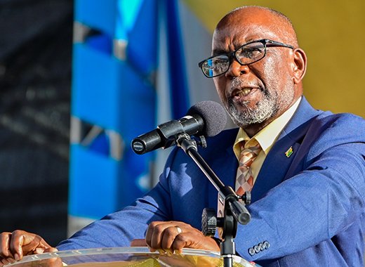 Central Kingstown MP, St. Clair Leacock, a vice-president of the opposition New Democratic Party the worship service at Victoria Park, Kingstown on Wednesday, May 21, 2025. (Photo: Facebook/APISVG)