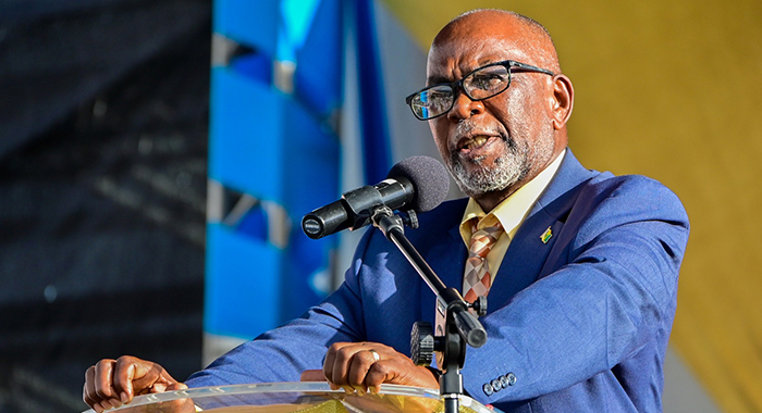 Central Kingstown MP, St. Clair Leacock, a vice-president of the opposition New Democratic Party the worship service at Victoria Park, Kingstown on Wednesday, May 21, 2025. (Photo: Facebook/APISVG)