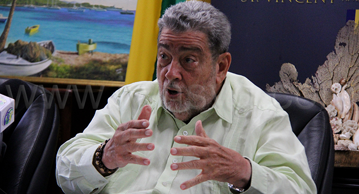 Prime Minister Ralph Gonsalves in an April 7, 2025 photo.