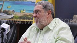 Prime Minister Ralph Gonsalves in an April 7, 2025 photo.