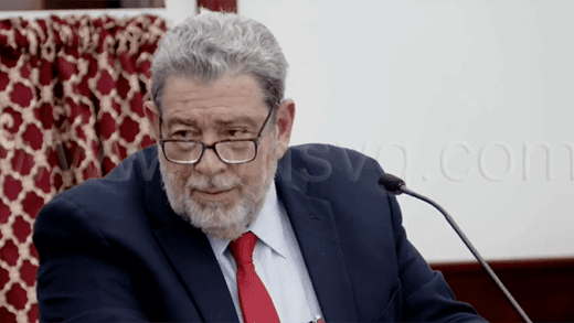 Prime Minister Ralph Gonsalves in an April 28, 2025, photo.