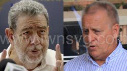 Prime Minister of St. Vincent and the Grenadines, Ralph Gonsalves on Monday, May 12, 2025 and disgraced investor, Dave Ames in a June 21, 2016 photo.