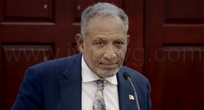 St. Vincent and the Grenadines Opposition Leader, Godwin Friday, addressing the seventh meeting of the OECS Assembly in St. Vincent on Tuesday, June 17, 2025.