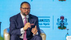 Jason Miller, a communication strategist and former advisor to President Donald Trump, speaking at the 32nd Africa Export-Import Bank’s annual meetings in Abuja, Nigeria on Thursday, June 26, 2025. (Photo: Afreximbank) 