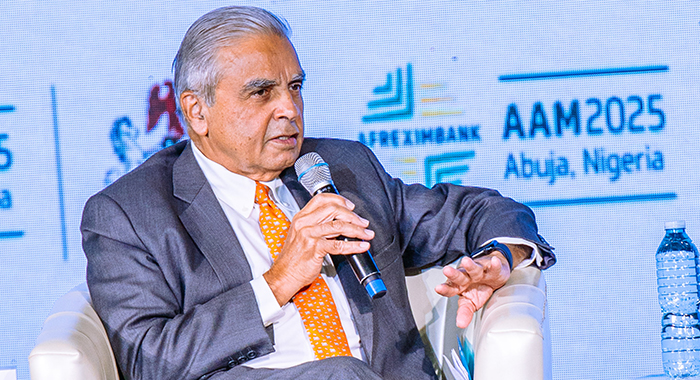 Academic and diplomat, Kishore Mahbubani, addressing the 32nd  annual meeting of the Africa Export-Import Bank in Abuja, Nigeria on Thursday, June 26, 2025. (Photo: Afreximbank)
