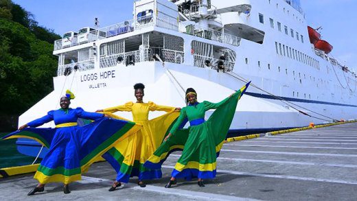 The MC Logos Hope in Kingstown on Friday, May 30, 2025. (Photo: Facebook/Ministry of Tourism)