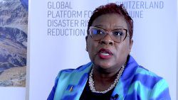 Executive Director of the Barbados Chamber of Commerce and Industry, Misha Lobban Clarke, speaking to the Caribbean Media Corporation in Geneva. (CMC Photo)