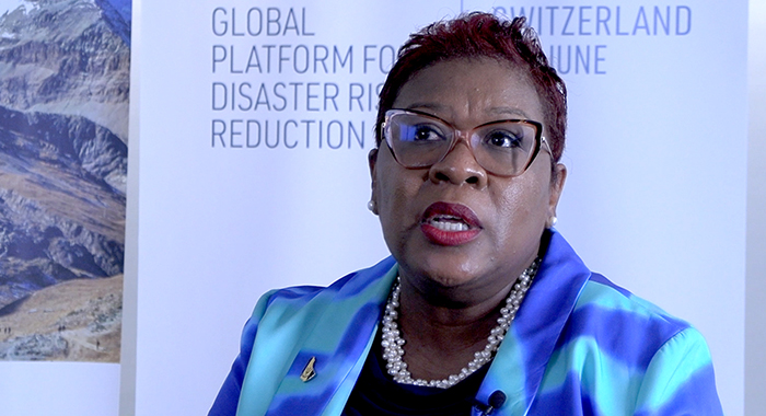 Executive Director of the Barbados Chamber of Commerce and Industry, Misha Lobban Clarke, speaking to the Caribbean Media Corporation in Geneva. (CMC Photo)