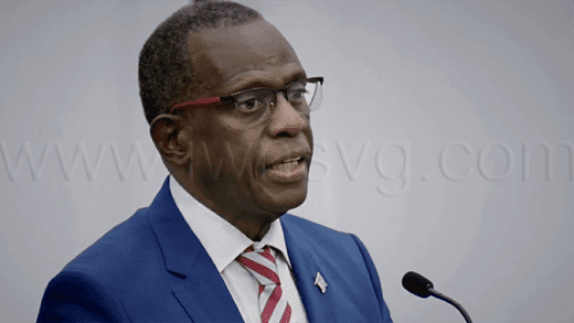 St. Lucia Prime Minister and OECS chairman, Phillip J. Pierre, addressing the Seventh Meeting of the OECS Assembly in St. Vincent on Tuesday, June 17, 2025. (CMC Photo)