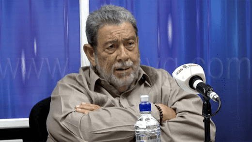 Prime Minister Ralph Gonsalves speaking on May 31, 2025.