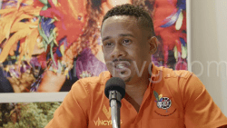 Rodney Small, CEO of the Carnival Development Corporation, speaking at a press conference in Kingstown on Tuesday, June 10, 2025.