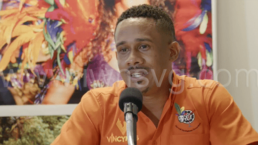 Rodney Small, CEO of the Carnival Development Corporation, speaking at a press conference in Kingstown on Tuesday, June 10, 2025.