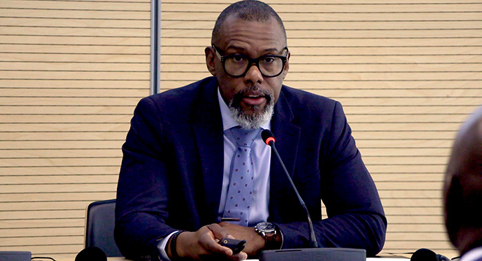 Head of the Disaster Risk Reduction, Recovery and Resilience Building Team at the United Nations Development Programme (UNDP) Crisis Bureau, Ronald Jackson, speaking at Global Platform for Disaster Risk Reduction in Geneva. (CMC Photo)