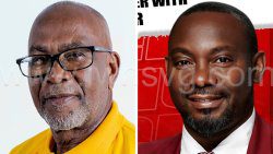 Central Kingstown MP, St. Clair Leacock, left, and the Unity Labour Party's candidate for the constituency, Marvin Fraser.
