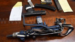 The Uzi that police recovered in Diamond on the weekend. 