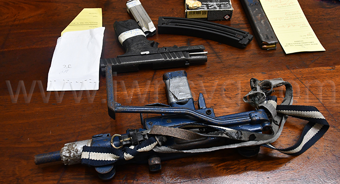 The Uzi that police recovered in Diamond on the weekend. 